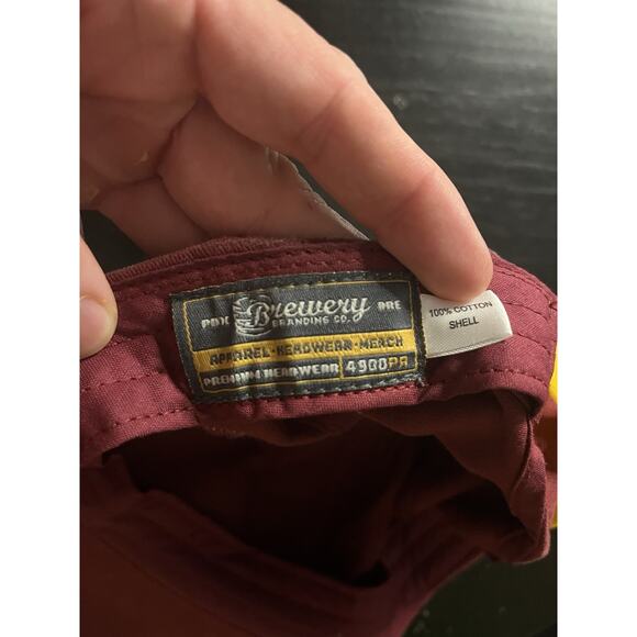 Roughhouse Brewing Hat San Marcos TX Maroon Rope Snapback Cap Brewery - Picture 3 of 5